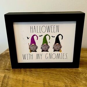 Rae Dunn Halloween with my Gnomes Sign